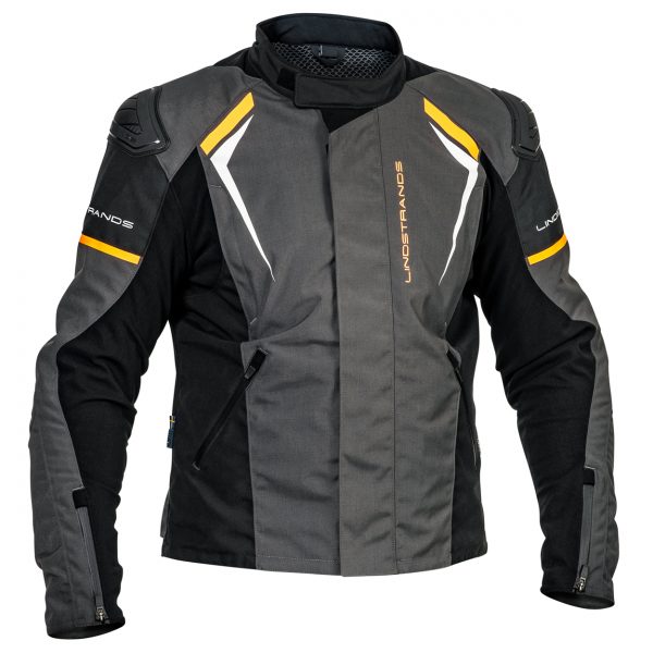 Lindstrands Sandvik Waterproof Motorcycle Jacket Grey Orange