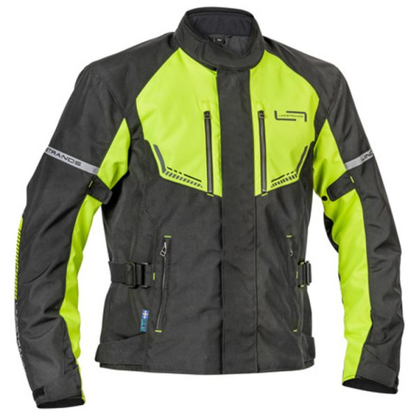 Lindstrands Lomsen Textile Motorcycle Jacket Black Yellow