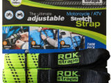 Rok Straps Adjustable Motorcycle Straps Reflective Green Black