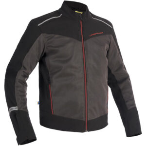 Lindstrands Delsbo Mesh Textile Motorcycle Jacket Black Grey